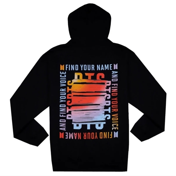 BTS SPEAK YOURSELF World Tour POP Up Store Official HOODIE SCRIBBLE SORBET S - Picture 5 of 5